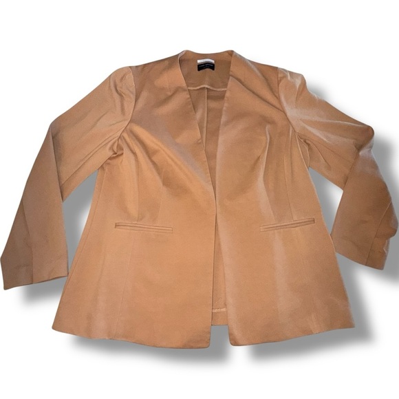 LANE BRYANT Ponte Bryant Collarless Blazer - Tan Women’s 16 - Picture 5 of 16